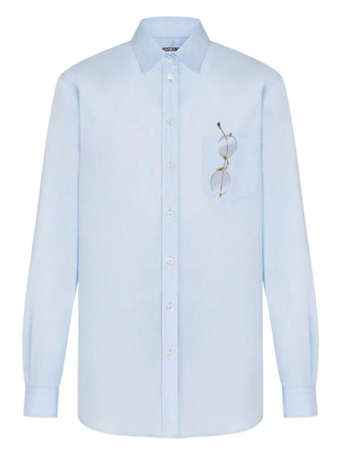 Moschino COTTON POPLIN SHIRT WITH PRINT
