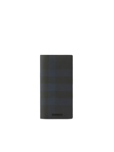 Burberry Burberry Men's Check Leather Long Wallet