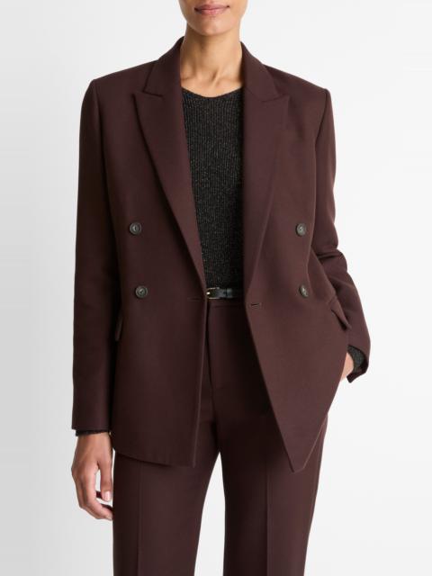 Vince Vince Double Breasted Blazer in Black Grape at Nordstrom