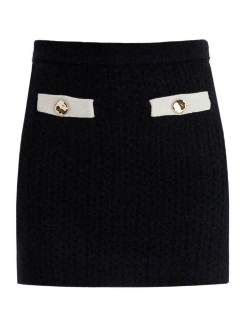 self-portrait ALPACA KNIT MINI SKIRT