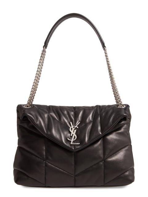 SAINT LAURENT Medium Lou Leather Puffer Bag