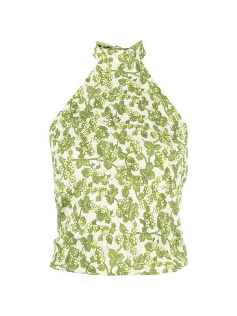 Etro floral-print halterneck top