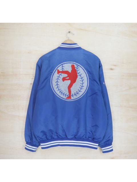 Nike RARE!!!! Vintage 90s NIKE Baseball Big Logo Embroidered Bomber Varsity Jacket