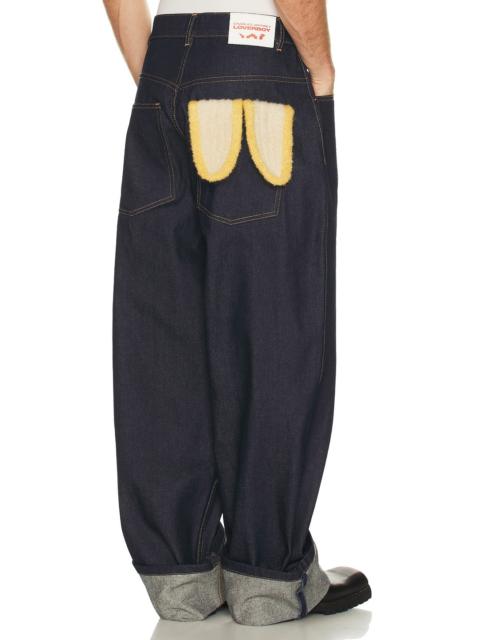 CHARLES JEFFREY LOVERBOY Loose Fit Jean With Knitted Pocket