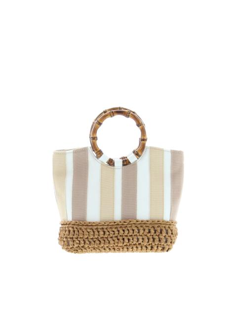 Other Designers Carla Saint Barth – Rafia Bambu Bag – Honey / White