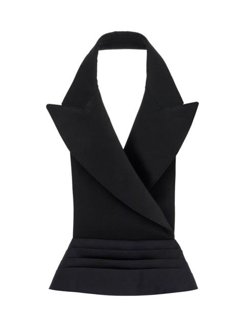 Dolce & Gabbana Open-back Wool And Silk Blend Vest