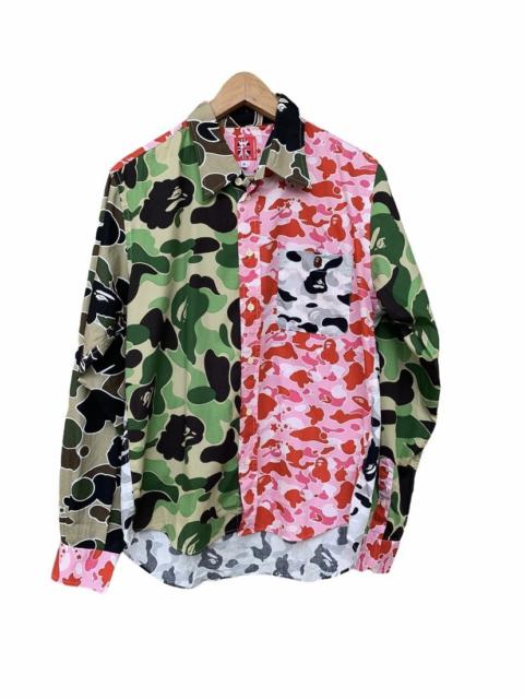 A BATHING APE® 2000 Bape Crazy Camo Long Sleeve Button Shirt