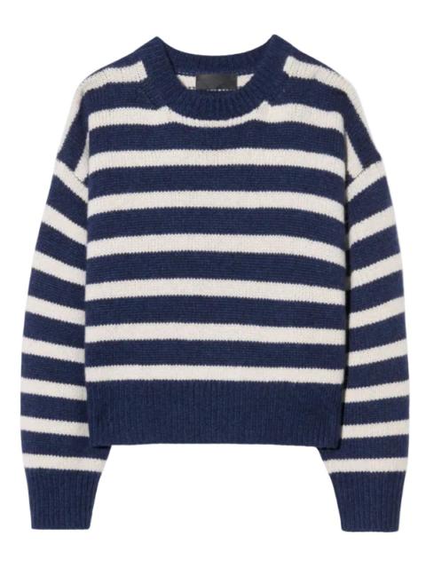 NILI LOTAN Anisa Sweater in Marine/Ivory Stripe