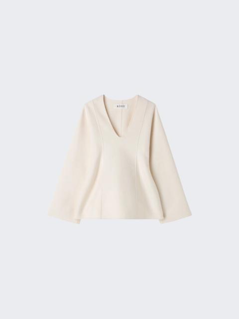 RÓHE Sculptural Double Faced Top Off White