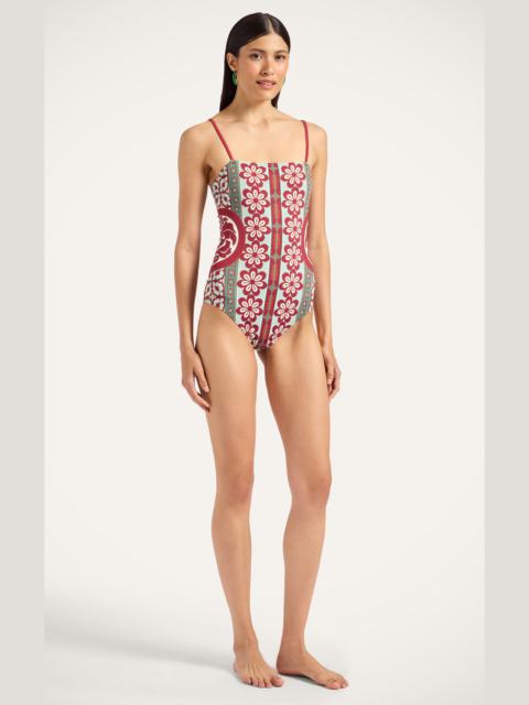 La DoubleJ Elle Swimsuit Pagoda Placée Rust at Nordstrom