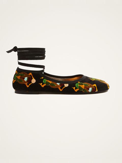 La DoubleJ Winter Ballerina Flats