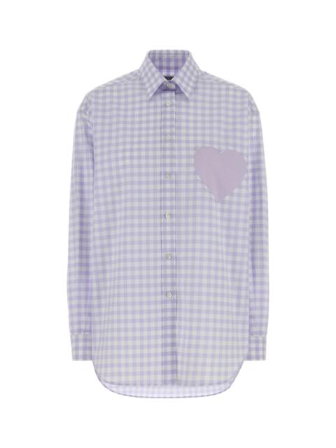 Moschino Embroidered poplin oversize shirt