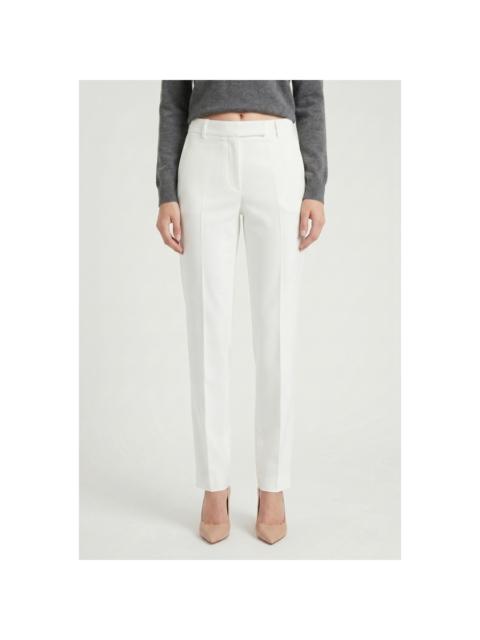 Brunello Cucinelli Brunello Cucinelli Wooff White Tailored Trousers