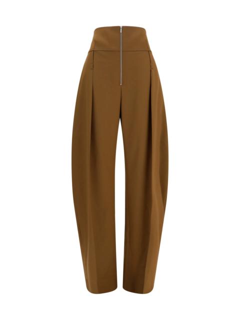 FERRAGAMO Ferragamo Wide Balloon-fit Zip Pants Breen