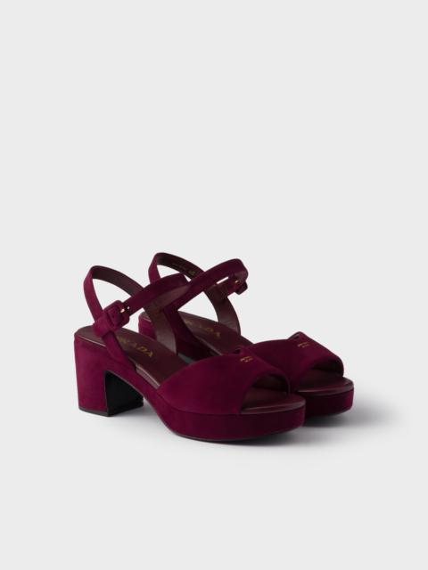 Prada Padded suede sandals
