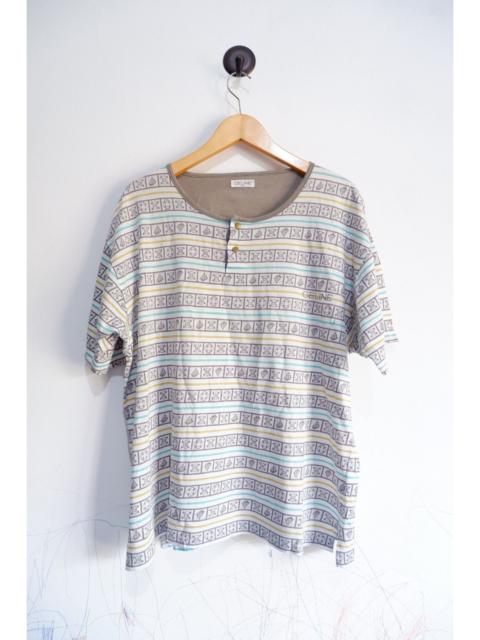 CELINE Vintage 90s Celine Paris Monogram Striped Tees