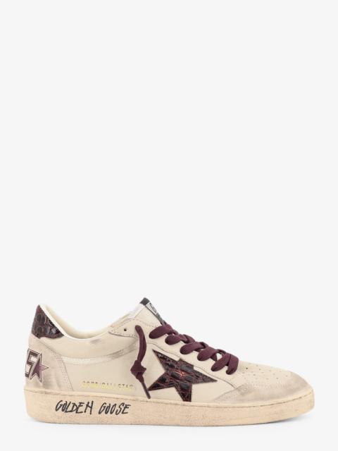 Golden Goose Golden Goose Deluxe Brand Ballstar Leather Sneakers With Iconic Side Logo