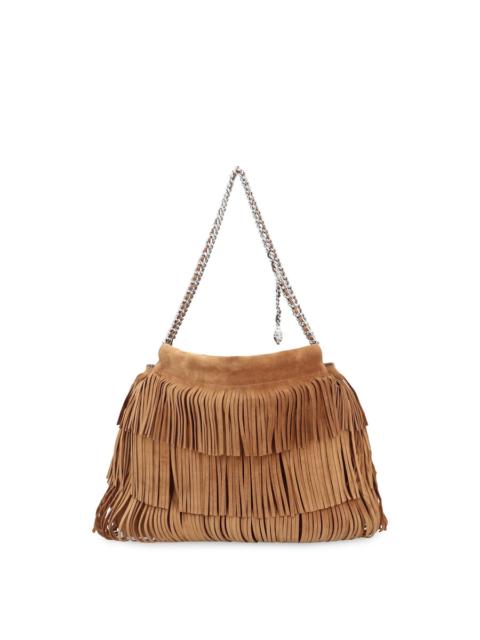Other Designers Tory Burch Hobo Bag Fleming In Suede With Fringes