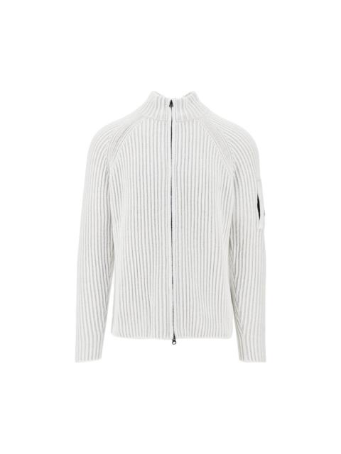 C.P. Company Cp Company Ribbed Wool-blend Cardigan White Men