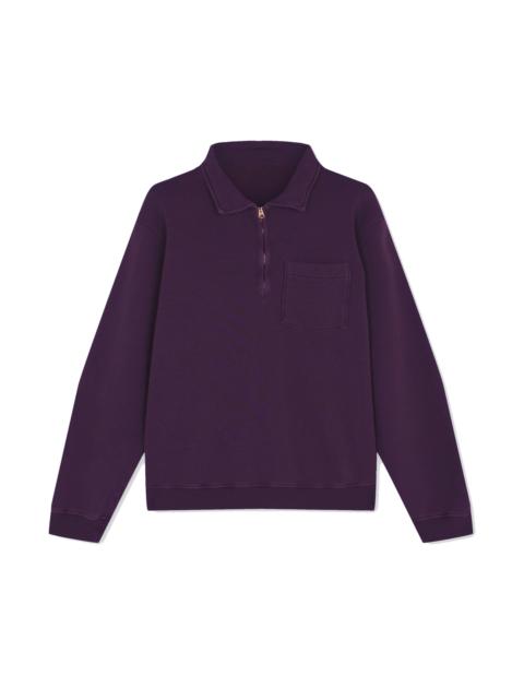 FORTELA Fortela Zip-Up Sweatshirt with Pocket in Violet at Nordstrom