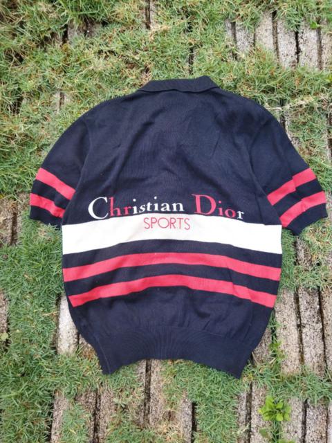 Other Designers Vintage - 🔥Rare🔥Vintage Christian Dior Sports Spellout Knitted Polo
