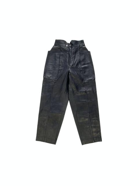 Other Designers Japanese Brand - SERGIO DONATI SNAP BUTTON RIRI ZIP LEATHER PANT #8501-012