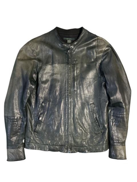 Other Designers Ciaopanic Sheep Leather Faded Bikers Jacket