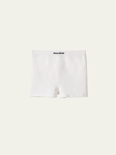 Logo-Band Seamless Fitted Boxer Briefs