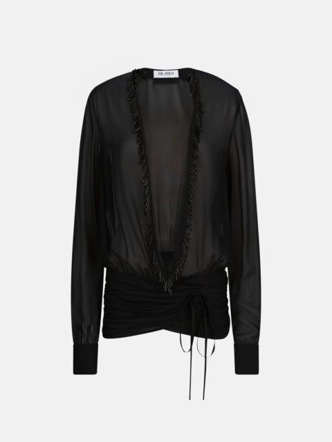 THE ATTICO BLACK BLOUSE
