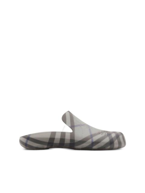 Burberry Burberry Checked-Lining Stingray Rubber Clogs