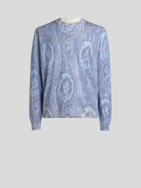 Etro SILK AND CASHMERE SWEATER WITH FLORAL ARNICA MOTIF