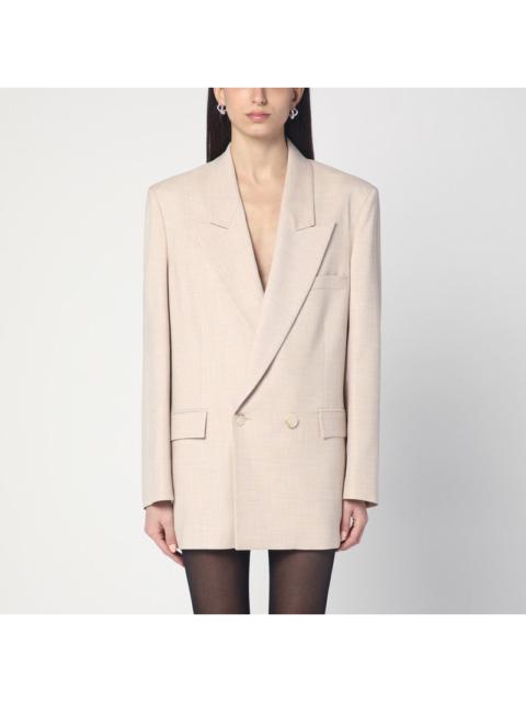 The Andamane - THE ANDAMANE Double-breasted sand-coloured jacket