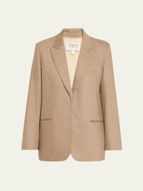 TWP Sweet Pea Stretch Wool Pintuck Blazer