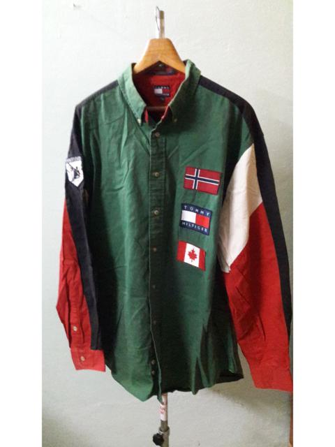 Other Designers 90s Tommy Hilfiger Ski Shirt Patches Canada x Swiss
