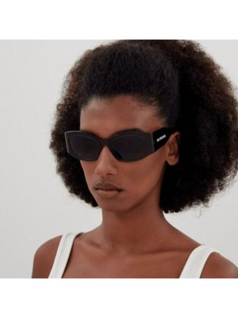 BALENCIAGA NEW Balenciaga BB0329S 003 Black Grey Geometric Unisex Sunglasses BB 0329S