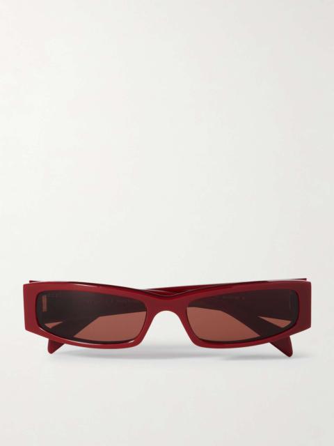 Rectangular-Frame Acetate Sunglasses