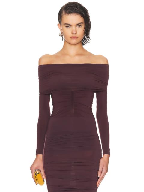 Wolford Sheer Drape Long Sleeve Top