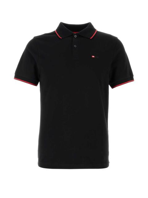 Diesel Diesel Men Black Piquet Polo Shirt