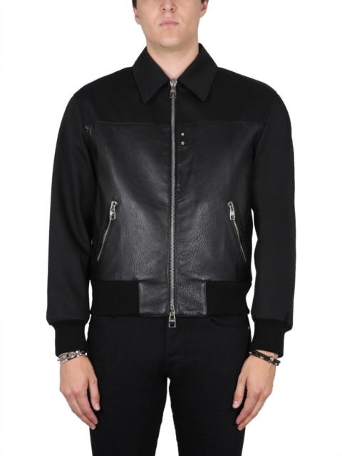 Alexander McQueen Alexander Mcqueen Men Leather Bomber Jacket