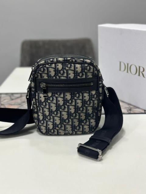 Dior Authentic DIOR Oblique Vertical Messenger Pouch Bag