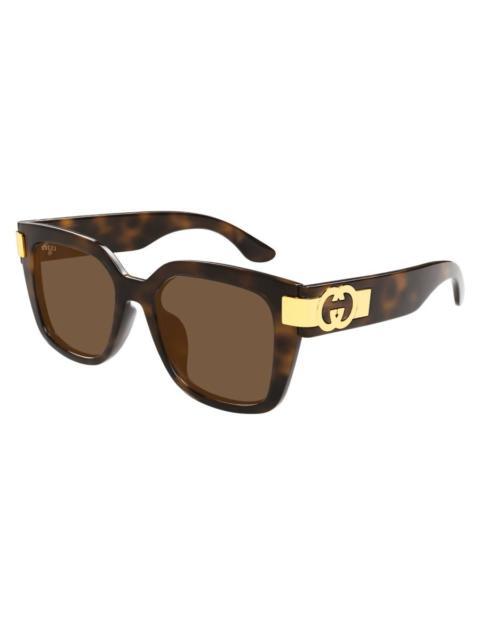 GUCCI Gucci Brown Square Ladies Sunglasses GG1690SK 002 54