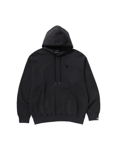 A BATHING APE® BAPE Ape Head One Point Garment Dye Pullover Hoodie 'Black'