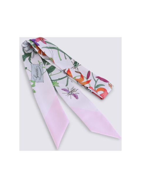 GUCCI Pink Silk Scarf