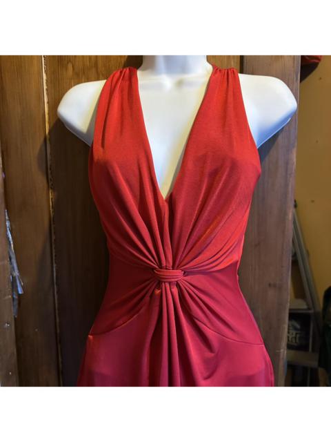 Other Designers Jane Norman Women's Red and Burgundy Dress