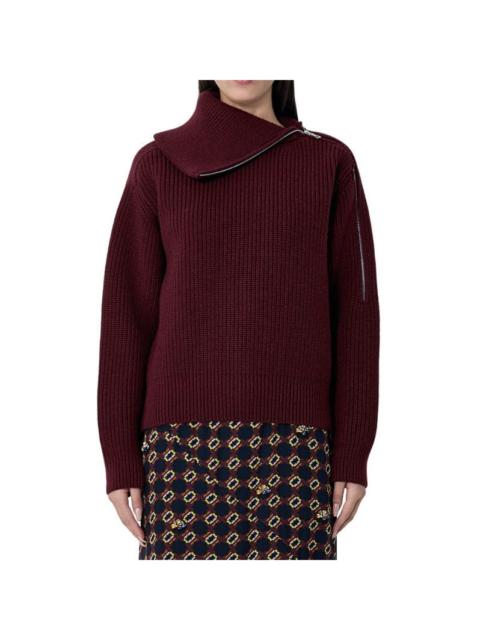 Dries Van Noten Dries Van Noten Red Zip Wool Sweater New & Authentic (womens