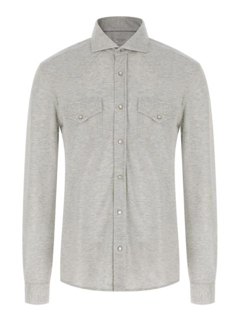 Brunello Cucinelli Piqué cotton shirt