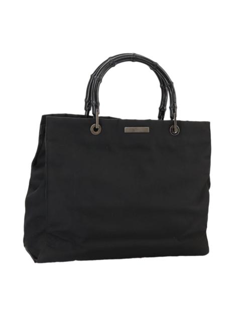 GUCCI GUCCI Bamboo Hand Bag Nylon Black 002 1010 002 1010
