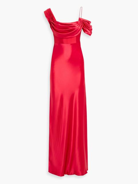 RACHEL GILBERT Sawyer draped satin gown