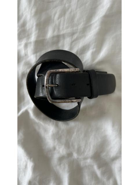 visvim collector . handmade brass buckle leather belt . 36