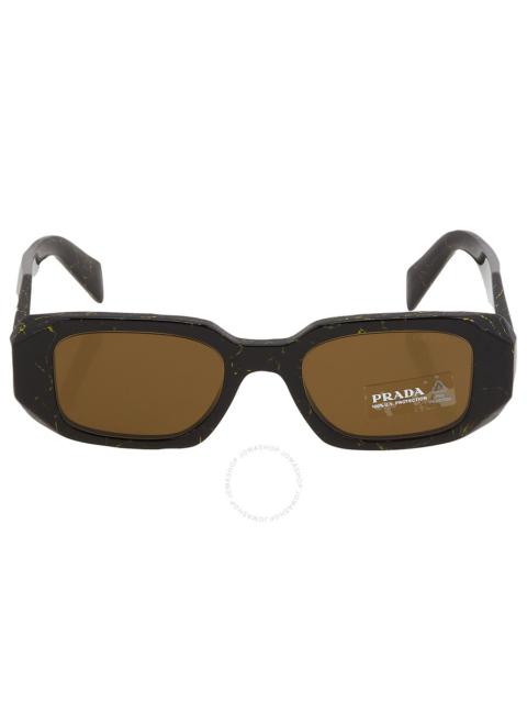 Prada Prada Dark Brown Rectangular Ladies Sunglasses PR 17WS 19D01T 49